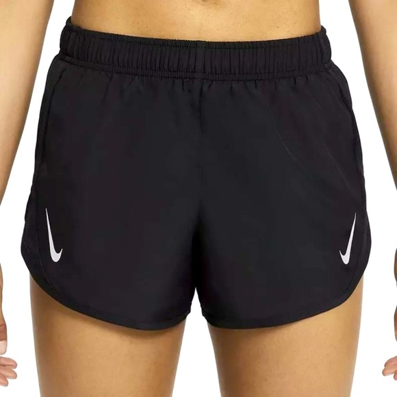 Womens Nike Tempo Running Black Lined Shorts L - Picture 1 of 10